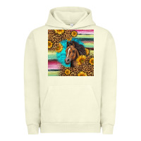 Pigment Pistachio quarter horse aztec pattern Urban Hoodie - LillyAllenDesigns