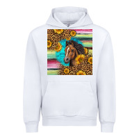 White quarter horse aztec pattern Urban Hoodie - LillyAllenDesigns