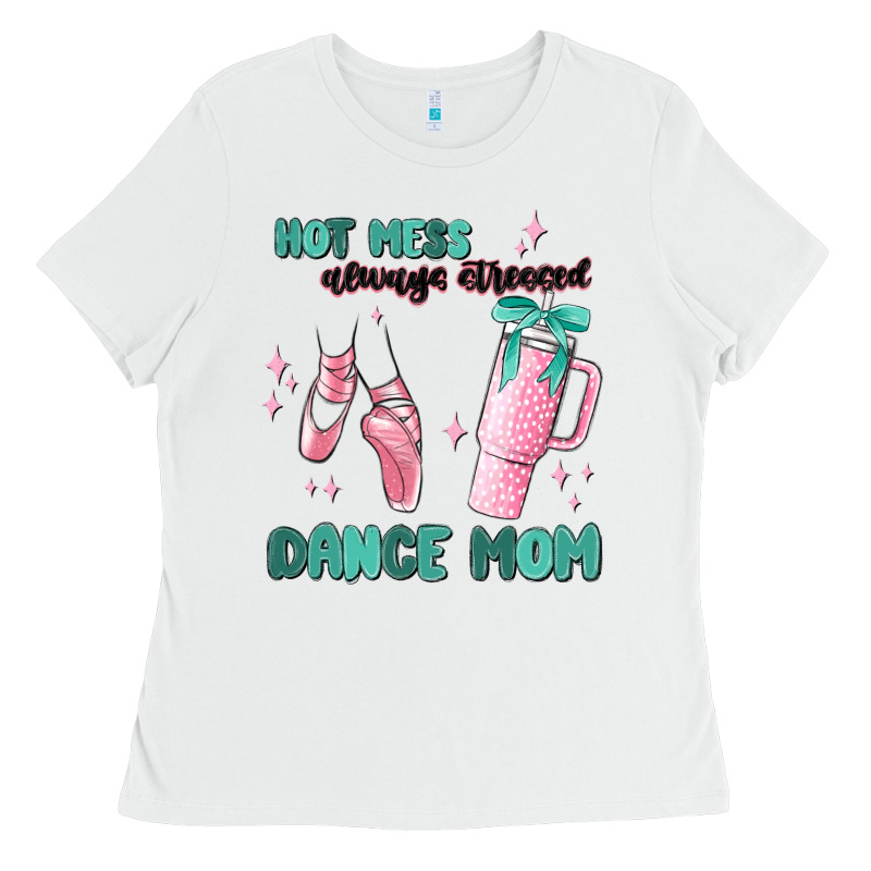 Mess Always Stressed Dance Mom Ladies Tee by MaliasSmallBusiness | Teevron