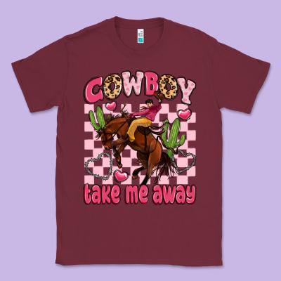 Cowboy Take Me Away Classic Tee Designed By Lillyallendesigns