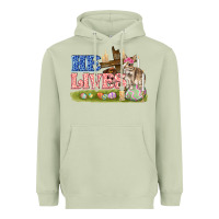 Matcha he lives easter Heavyweight Hoodie - FaDigitalArtStudio