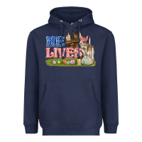 Navy he lives easter Heavyweight Hoodie - FaDigitalArtStudio