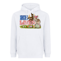 White he lives easter Heavyweight Hoodie - FaDigitalArtStudio