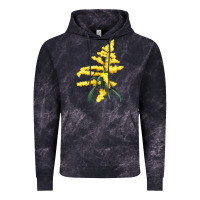 Cloud Black Botanical Goldenrod Vintage Hoodie - LillyAllenDesigns