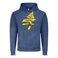 Vintage Denim Botanical Goldenrod Vintage Hoodie - LillyAllenDesigns