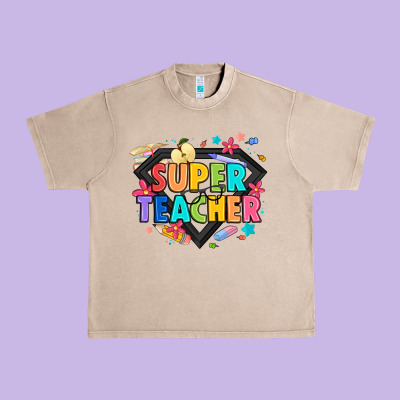 Super Teacher Urban Heavy Tee Designed By Artiststas