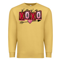 Antique Gold Xoxo Love Premium Sweatshirt - FaDigitalArtStudio