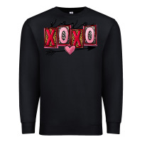Black Xoxo Love Premium Sweatshirt - FaDigitalArtStudio