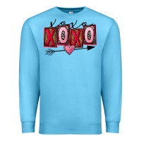 Ocean Blue Xoxo Love Premium Sweatshirt - FaDigitalArtStudio