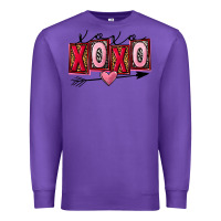 Purple Xoxo Love Premium Sweatshirt - FaDigitalArtStudio
