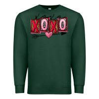 Sports Green Xoxo Love Premium Sweatshirt - FaDigitalArtStudio
