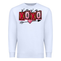 White Xoxo Love Premium Sweatshirt - FaDigitalArtStudio