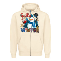 Sandshell hello winter Zipper Hoodie - OliviaCreatesArt