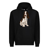 Black english cocker spaniel Premium Hoodie - FaDigitalArtStudio