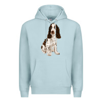 Blue Mist english cocker spaniel Premium Hoodie - FaDigitalArtStudio