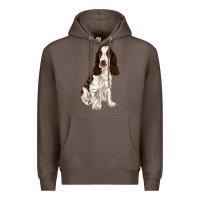 Coffee english cocker spaniel Premium Hoodie - FaDigitalArtStudio