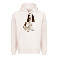Pale Pink english cocker spaniel Premium Hoodie - FaDigitalArtStudio
