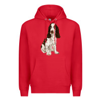 Red english cocker spaniel Premium Hoodie - FaDigitalArtStudio