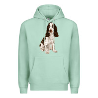 Seafoam english cocker spaniel Premium Hoodie - FaDigitalArtStudio
