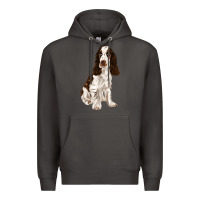 Smoke english cocker spaniel Premium Hoodie - FaDigitalArtStudio