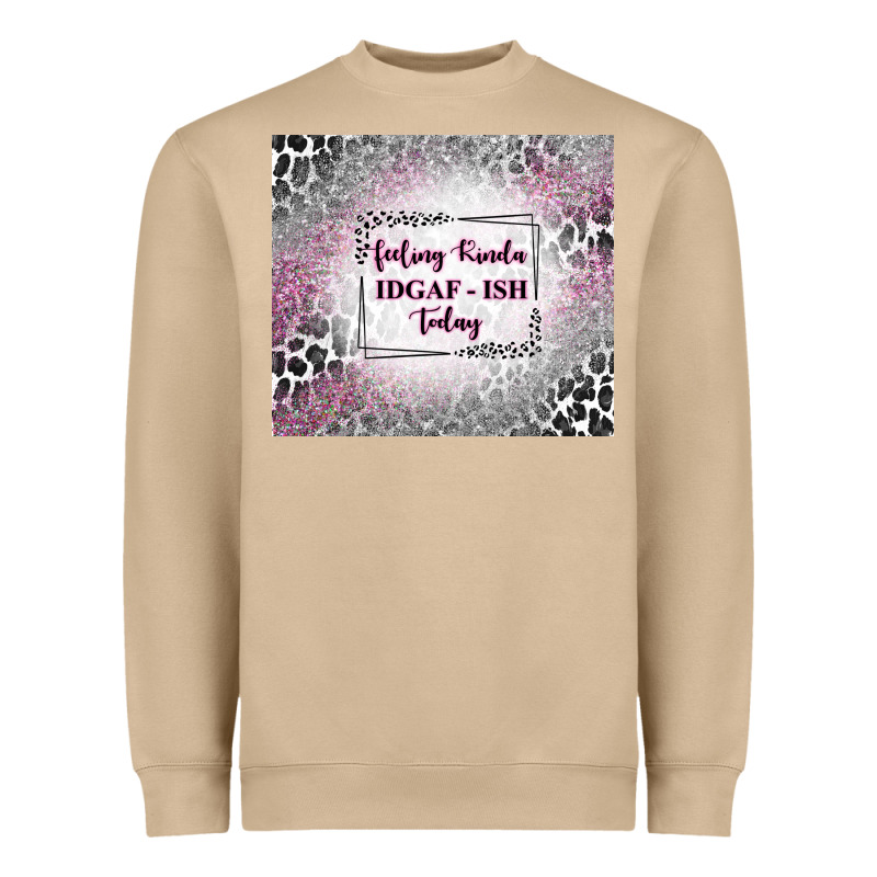 Feeling Kinda Idgaf Ish Today With Leopard Heavyweight Sweatshirt by TumblerDesignByShophia | Teevron