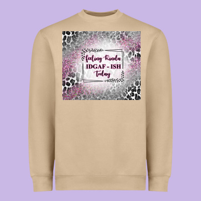 Feeling Kinda Idgaf Ish Today With Leopard Heavyweight Sweatshirt Designed By Tumblerdesignbyshophia