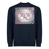Navy feeling kinda idgaf ish today with leopard Heavyweight Sweatshirt - TumblerDesignByShophia