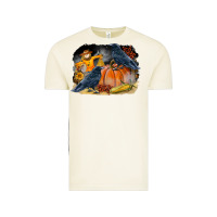 Vintage Arctic Fall Background With Crow Vintage Tee - LillyAllenDesigns