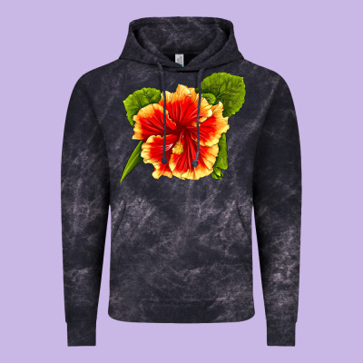 Hawaiian Hibiscus Flower Vintage Hoodie Designed By Lillyallendesigns