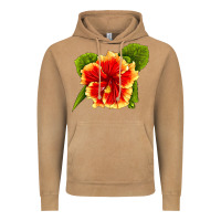 Vintage Camel Hawaiian Hibiscus Flower Vintage Hoodie - LillyAllenDesigns