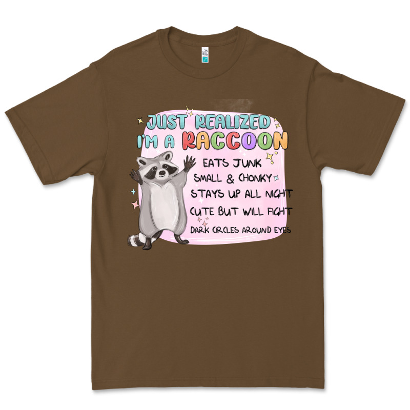 Just Realized Im A Raccoon Premium Tee by MaliasSmallBusiness | Teevron