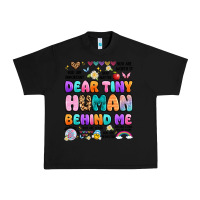 Black dear tiny human behind me Urban Heavy Tee - Artiststas