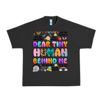 Pigment Black dear tiny human behind me Urban Heavy Tee - Artiststas
