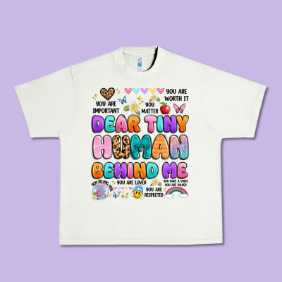 Dear Tiny Human Behind Me Urban Heavy Tee Designed By Artiststas