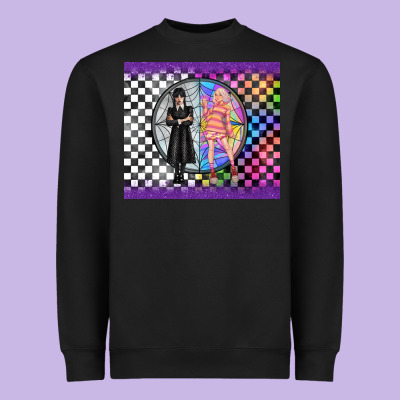 Gothic Girl Horror Family Heavyweight Sweatshirt Designed By Tumblerdesignbyshophia