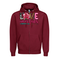 Burgundy love never fails Zipper Hoodie - OliviaCreatesArt
