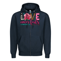 Navy love never fails Zipper Hoodie - OliviaCreatesArt