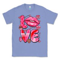 Colony Blue love with lips Classic Tee - LillyAllenDesigns
