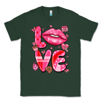 Sports Green love with lips Classic Tee - LillyAllenDesigns