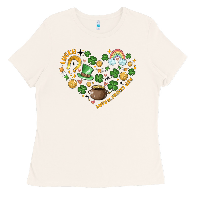 St Patricks  Hearts Ladies Tee by MaliasSmallBusiness | Teevron