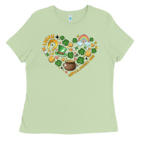 Matcha st patricks  hearts Ladies Tee - MaliasSmallBusiness