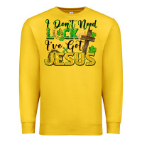 Lemon i don't need luck i've got jesus Premium Sweatshirt - FaDigitalArtStudio