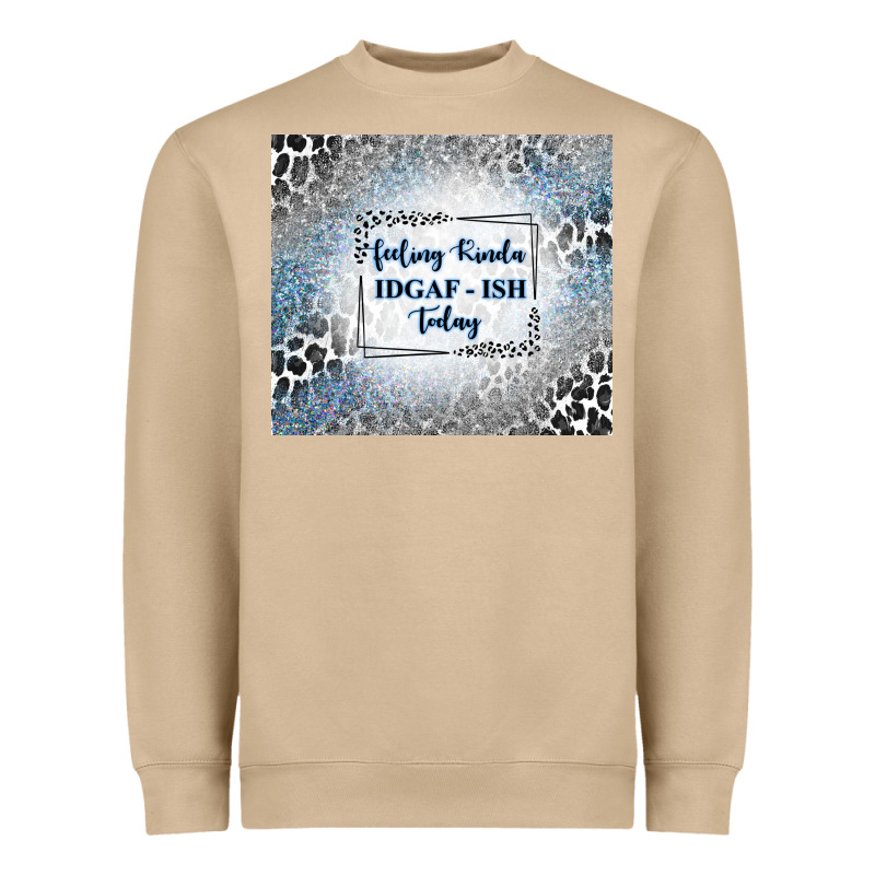 Feeling Kinda Idgaf Ish Today With Leopard And Gli Heavyweight Sweatshirt by TumblerDesignByShophia | Teevron