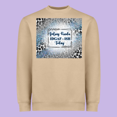 Feeling Kinda Idgaf Ish Today With Leopard And Gli Heavyweight Sweatshirt Designed By Tumblerdesignbyshophia