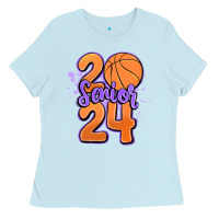 Baby Blue senior 2024 basketball Ladies Tee - MaliasSmallBusiness