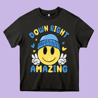 Down Right Amazing Heavy Core Tee Designed By Maliassmallbusiness