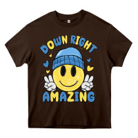 Chocolate Brown down right amazing Heavy Core Tee - MaliasSmallBusiness