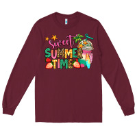 Burgundy sweet summer time iced coffee Long Sleeve Tee - Jasminsmagicworld