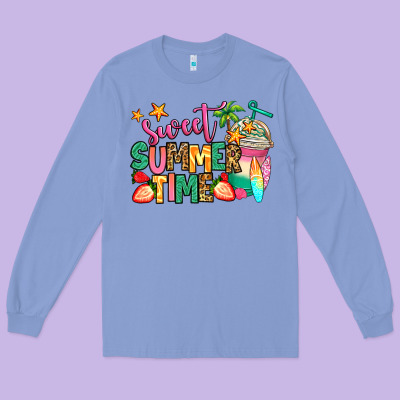 Sweet Summer Time Iced Coffee Long Sleeve Tee Designed By Jasminsmagicworld