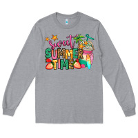 Heather Grey sweet summer time iced coffee Long Sleeve Tee - Jasminsmagicworld
